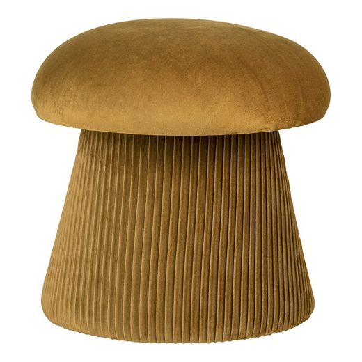 Pouf, 39 x 39 x 42 cm, in velluto ocra | Collezione Hampton