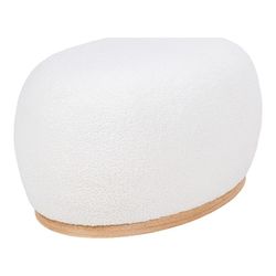 Pouf, 88,5 x 54,5 x 36 cm, in tessuto bouclé bianco | Collezione Manhattan