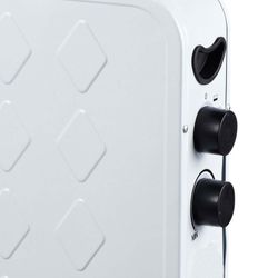 Radiatore elettrico 2000 W, 58,5 x 25 x 40,8 cm, in alluminio bianco | Collezione Slim