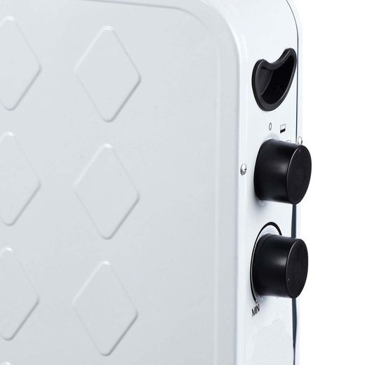 Radiatore elettrico 2000 W, 58,5 x 25 x 40,8 cm, in alluminio bianco | Collezione Slim