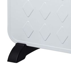 Radiatore elettrico 2000 W, 58,5 x 25 x 40,8 cm, in alluminio bianco | Collezione Slim