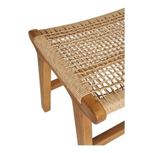 Pouf, 60 x 40 x 42 cm, in legno di teak naturale | Collezione Derby