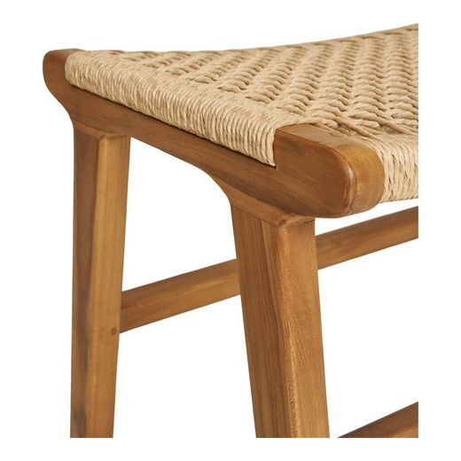 Pouf, 60 x 40 x 42 cm, in legno di teak naturale | Collezione Derby