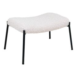 Reposapiés, 61 x 41 x 36 cm, de tejido Sherpa en blanco | Colección  Glasgow