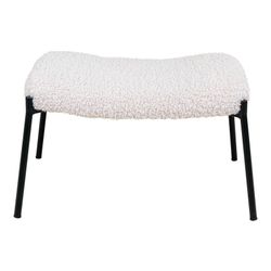 Pouf, 61 x 41 x 36 cm, in tessuto Sherpa bianco | Collezione Glasgow