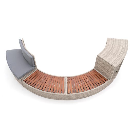 Revestimiento semicircular para spa K2O Half Surround 180, 4 piezas, exterior