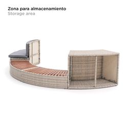 Revestimiento semicircular para spa K2O Half Surround 180, 4 piezas, exterior