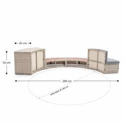 Revestimiento semicircular para spa K2O Half Surround 180, 4 piezas, exterior