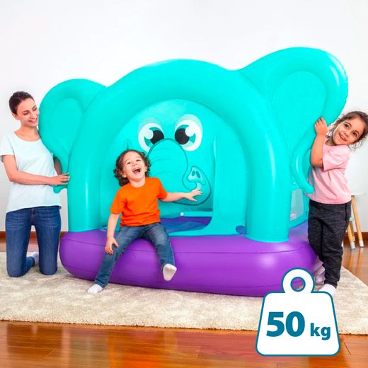Saltatore gonfiabile Bestway Energic Elephant 203x155x135 cm multicolore con rete di sicurezza