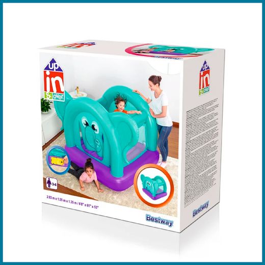 Saltatore gonfiabile Bestway Energic Elephant 203x155x135 cm multicolore con rete di sicurezza