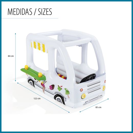 Brinquedo Inflável Bestway Scoops'n Smiles com 10 Bolas e Paredes Infláveis 122x84 cm