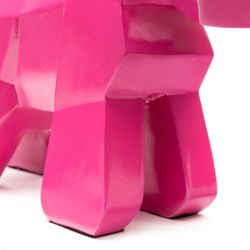 Schnauzer, 30 x 10 x 26 cm, en polyrésine rose