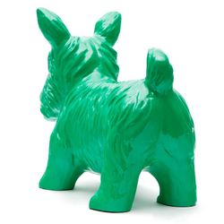 Schnauzer, 38 x 18 x 31 cm, en résine verte