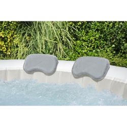 Conjunto de 2 Almofadas Acolchadas para Lay-Z-Spa Bestway Cinza 23x13x5 cm