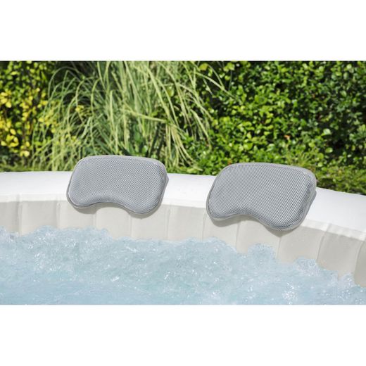 Conjunto de 2 Almofadas Acolchadas para Lay-Z-Spa Bestway Cinza 23x13x5 cm