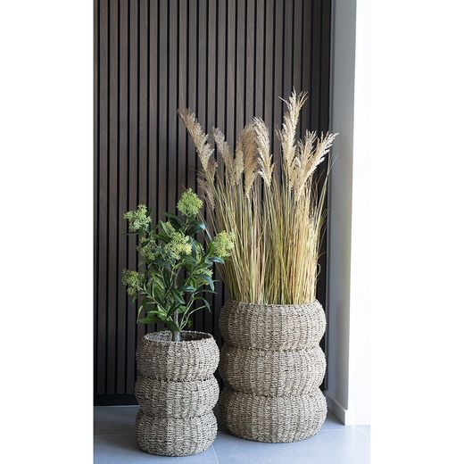 Set di 2 cesti, 35 x 35 x 45 cm, in erba marina naturale | Collezione Sarbas