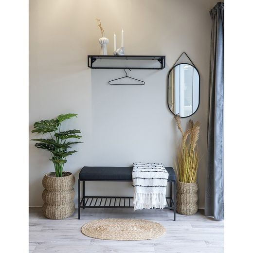 Set di 2 cesti, 35 x 35 x 45 cm, in erba marina naturale | Collezione Sarbas