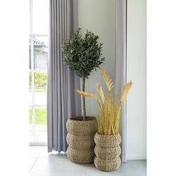Set di 2 cesti, 35 x 35 x 45 cm, in erba marina naturale | Collezione Sarbas