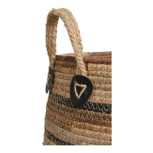 Set di 2 cesti, 39 x 39 x 28,5 cm, in foglia di banana multicolore | Collezione Erba