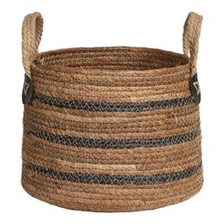 Set di 2 cesti, 39 x 39 x 28,5 cm, in foglia di banana multicolore | Collezione Erba
