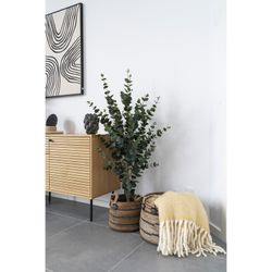 Set di 2 cesti, 39 x 39 x 28,5 cm, in foglia di banana multicolore | Collezione Erba