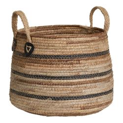 Set di 2 cesti, 39 x 39 x 28,5 cm, in foglia di banana multicolore | Collezione Erba