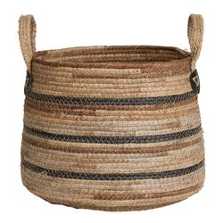 Set di 2 cesti, 39 x 39 x 28,5 cm, in foglia di banana multicolore | Collezione Erba