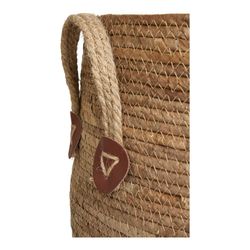 Set di 2 cesti, 39 x 39 x 28,5 cm, in foglia di banana naturale | Collezione Aosta