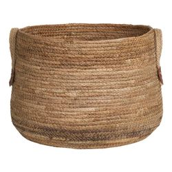 Set di 2 cesti, 39 x 39 x 28,5 cm, in foglia di banana naturale | Collezione Aosta