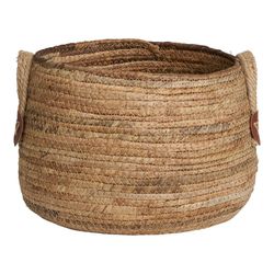 Set di 2 cesti, 39 x 39 x 28,5 cm, in foglia di banana naturale | Collezione Aosta