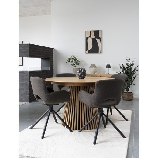 Set di 2 cesti, 39 x 39 x 28,5 cm, in foglia di banana naturale | Collezione Aosta