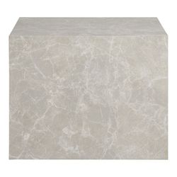 Set di 2 tavolini da salotto, 50 x 50 x 40 cm, in legno effetto marmo beige | Collezione Prague