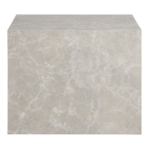Set di 2 tavolini da salotto, 50 x 50 x 40 cm, in legno effetto marmo beige | Collezione Prague
