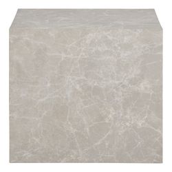 Set di 2 tavolini da salotto, 50 x 50 x 40 cm, in legno effetto marmo beige | Collezione Prague