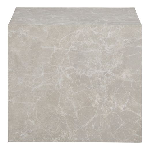 Set di 2 tavolini da salotto, 50 x 50 x 40 cm, in legno effetto marmo beige | Collezione Prague