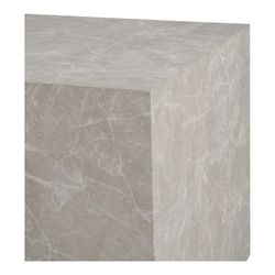 Set di 2 tavolini da salotto, 50 x 50 x 40 cm, in legno effetto marmo beige | Collezione Prague