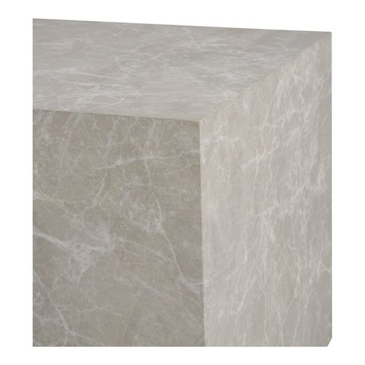 Set di 2 tavolini da salotto, 50 x 50 x 40 cm, in legno effetto marmo beige | Collezione Prague