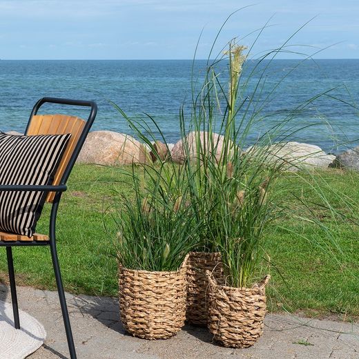 Set di 3 cesti, 31 x 31 x 37 cm, in erba marina naturale | Collezione Hue
