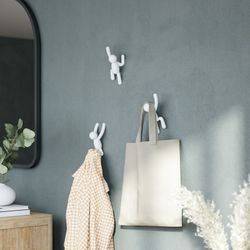 Set di 3 portabastoni, 18 x 8 x 7 cm, in ABS bianco | Collezione Buddy