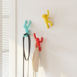 Set di 3 portachiavi, 18 x 8 x 7 cm, in ABS multicolore | Collezione Buddy