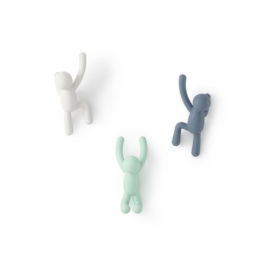 Set di 3 portachiavi, 18 x 8 x 7 cm, in ABS in tonalità blu | Collezione Buddy