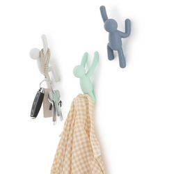 Set di 3 portachiavi, 18 x 8 x 7 cm, in ABS in tonalità blu | Collezione Buddy