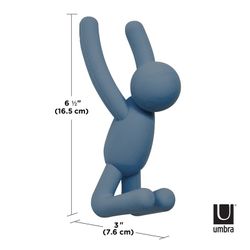 Set di 3 portachiavi, 18 x 8 x 7 cm, in ABS in tonalità blu | Collezione Buddy