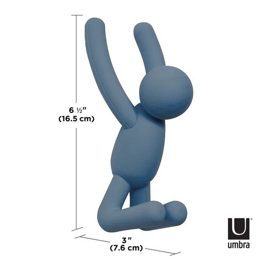 Set di 3 portachiavi, 18 x 8 x 7 cm, in ABS in tonalità blu | Collezione Buddy