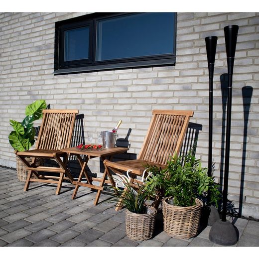 Set di 4 cestini, 40 x 40 x 35 cm, in rattan naturale | Collezione Bogor