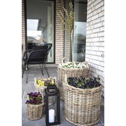 Set di 4 cestine, 50 x 50 x 58 cm, in rattan naturale | Collezione Caor