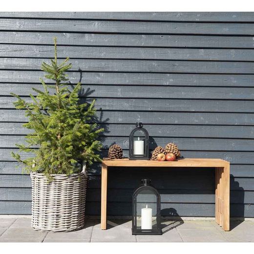 Set di 4 cestine, 50 x 50 x 58 cm, in rattan naturale | Collezione Caor