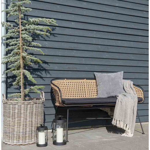 Set di 4 cestine, 50 x 50 x 58 cm, in rattan naturale | Collezione Caor