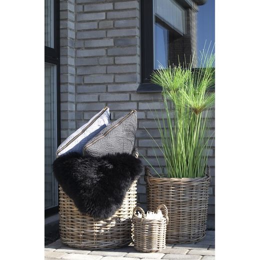 Set di 4 cestine, 50 x 50 x 58 cm, in rattan naturale | Collezione Caor