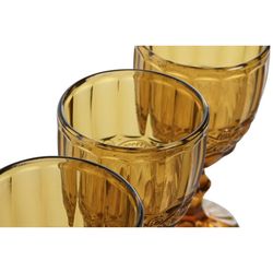 6er-Set Wassergläser aus Kristall, 8,7 x 8,7 x 17 cm, Bernsteinfarben | Kollektion Classic Garbo